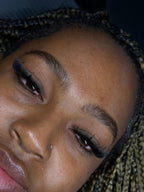 bottom lashes J Curl on lash model