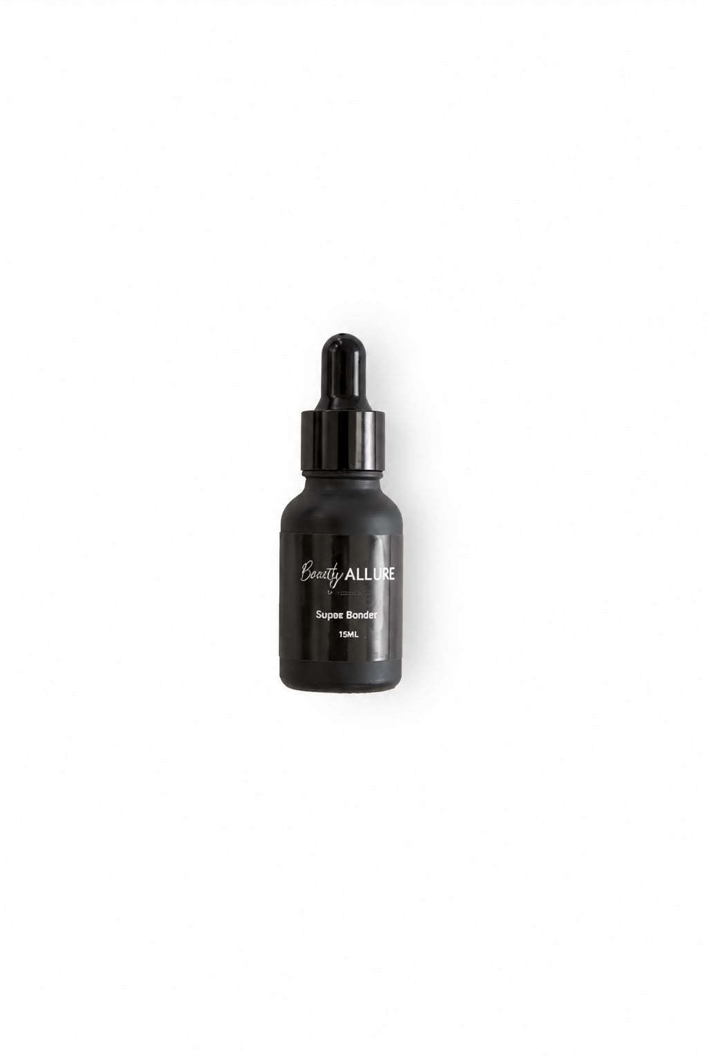 Beauty Allure Super Bonder 15ml bottle and its black packaging box, displayed side-by-side on a clean white background.